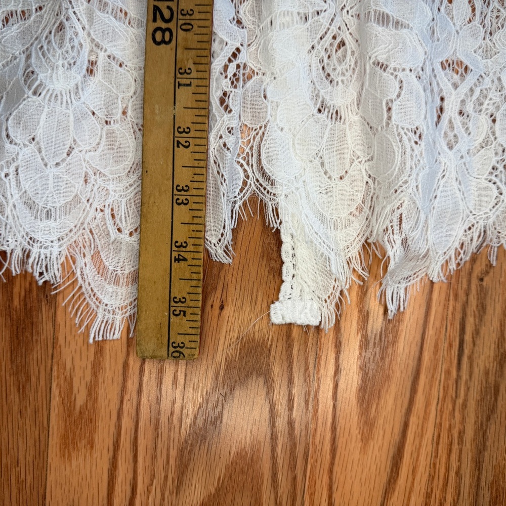 White Lace 3X Swim Cover Up Dress Beach Boho Resort Colleen Lopez Flowy Sleeve - Picture 12 of 12